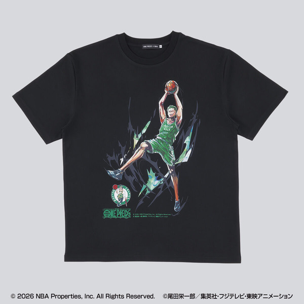 ワンピース」ルフィ、サボ、シャンクスがNBA選手に!? コラボTシャツ