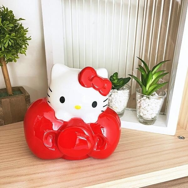 ハローキティ PVC貯金箱約38cm ハローキティのインテリアにも◎な貯金箱が登場♪ 3種ラインナップで