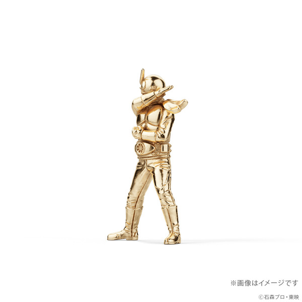 仮面ライダー」旧1号&旧2号がゴールドでミニフィギュア化！シルバー製
