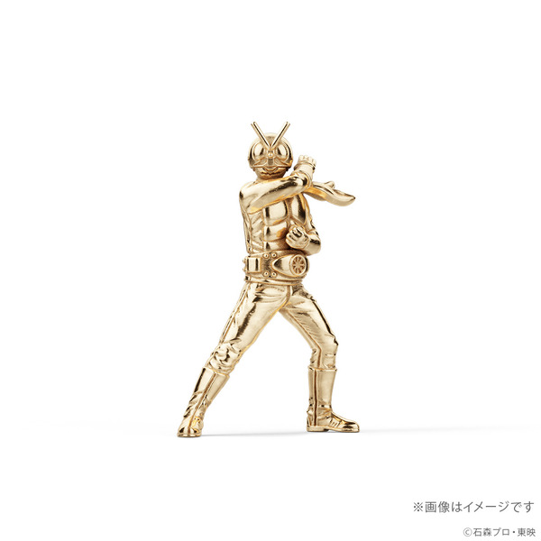仮面ライダー　めんこ　怪人　ショッカー　金色　銀色　ゴールド　当時物　昭和レトロ 仮面ライダー」旧1号&旧2号がゴールドでミニフィギュア化！シルバー製