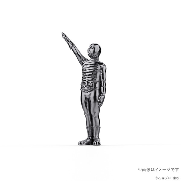 仮面ライダー」旧1号&旧2号がゴールドでミニフィギュア化！シルバー製