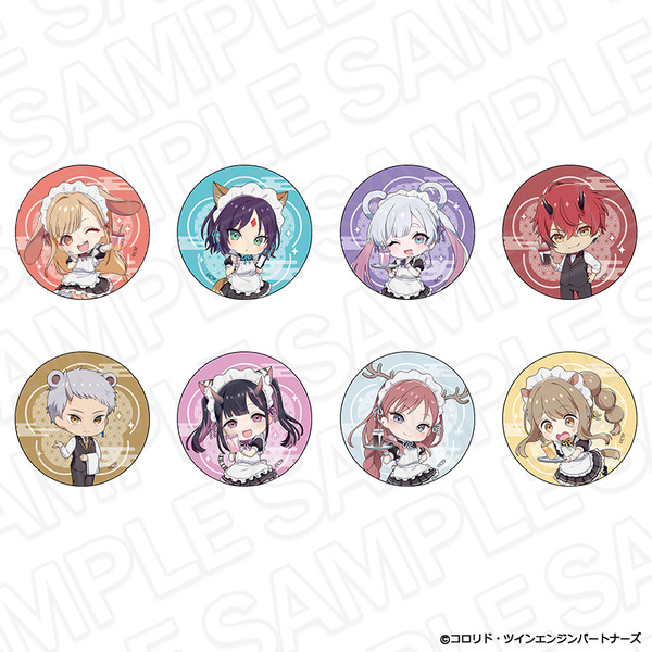 超かぐや姫！ THEキャラ CAFE STAND 缶バッジ 全8種 超かぐや姫！」かぐや、彩葉、ヤチヨのケモミミ姿がかわいい☆ THE