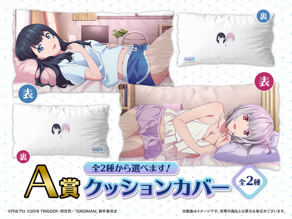 六花&アカネと添い寝できるクッション!? 「SSSS.GRIDMAN」“あったかもしれないif”世界観がグッズに!「ALARM WEBくじ~If your smile~」再販開始 | アニメ!アニメ!