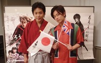 映画「るろに剣心」　ロンドン五輪参戦？ “るろう人”長尾卓也、英国で体操、競泳を応援 画像