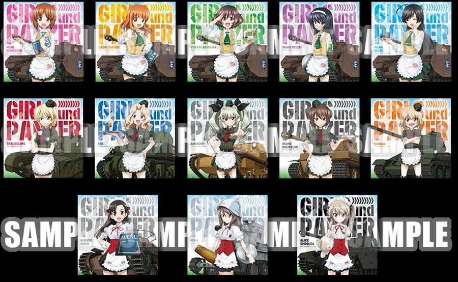 「前回マイクロファイバータオル（全13種・ランダム）」600円（税込）(C)GIRLS und PANZER Finale Projekt (C)SEGA