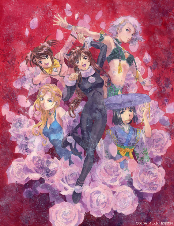 「les belles roses」「桜花爛漫～帝都花組～」／「サクラ大戦アートフェスティバル2018」展示イラスト (C)SEGA イラスト/松原秀典