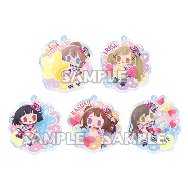 「アクリルキーホルダー　スウィーツパーティver.」（全25種）800円(税抜)（C）BanG Dream! Project （C）Craft Egg Inc. （C）bushiroad All Rights Reserved.