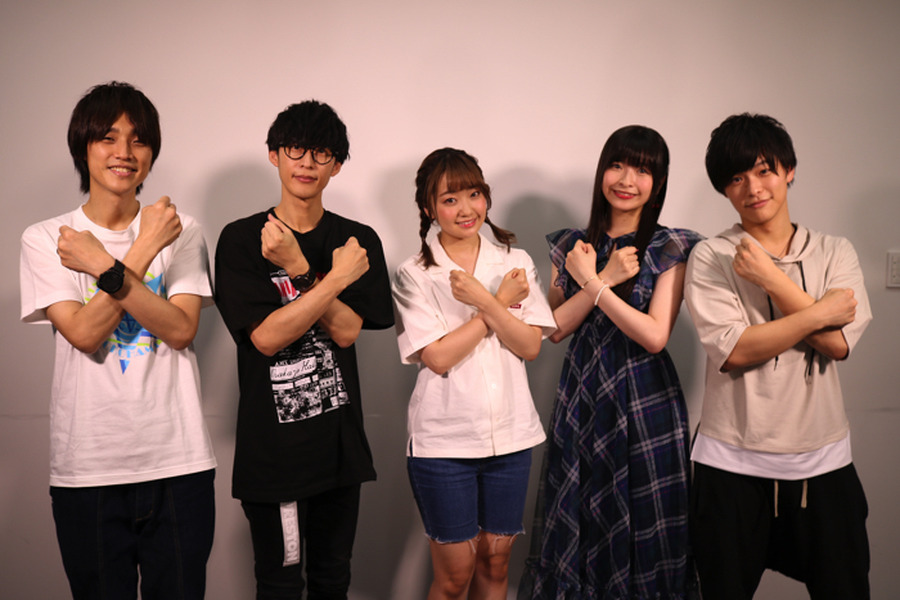 『ANIMAX MUSIX 開催発表特番』左から吉田尚記アナ、オーイシマサヨシ（OxT）、大橋彩香、halca、生田鷹司（PENGUIN RESEARCH）