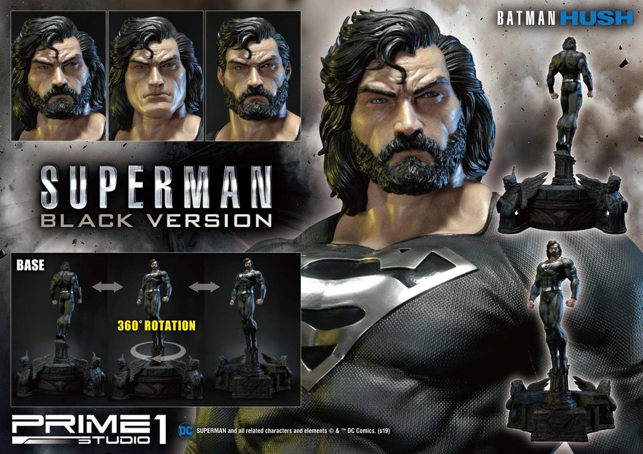 「ミュージアムマスターライン スーパーマン（コミック） スーパーマン　ブラックVer 」110,900円（税別）SUPERMAN and all related characters and elements （C） & TM DC Comics. （s19）