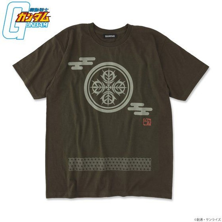 「機動戦士ガンダム 家紋柄企画」Tシャツ（3,300円・税込）（C）創通・サンライズ