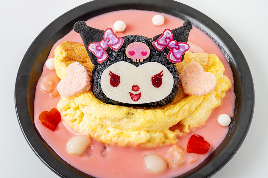 「KUROMI MY MELODY CAFE」クロミのきまぐれオム カレー（C）1976, 2020 SANRIO CO., LTD.　APPROVAL NO. L611679