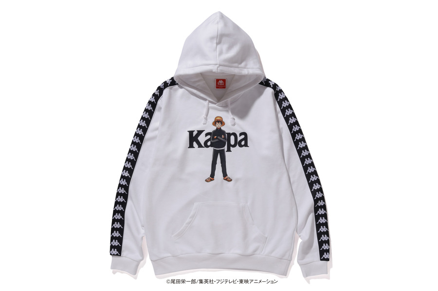 「ワンピース」×Kappaコラボフーディ・Tシャツ フーディ各9,800円（税抜き）Tシャツ各5,900円（税抜き）（C）尾田栄一郎／集英社・フジテレビ・東映アニメーション