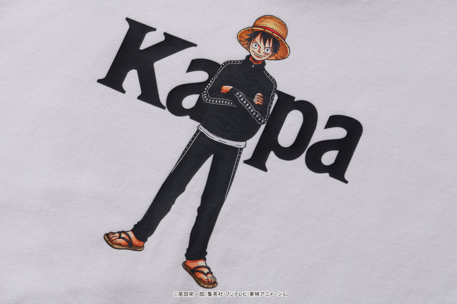 「ワンピース」×Kappaコラボフーディ・Tシャツ フーディ各9,800円（税抜き）Tシャツ各5,900円（税抜き）（C）尾田栄一郎／集英社・フジテレビ・東映アニメーション