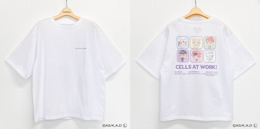 はたらく細胞 バックプリントＴシャツ Ｍ・Ｌ（C）AS/K,A,D（L）