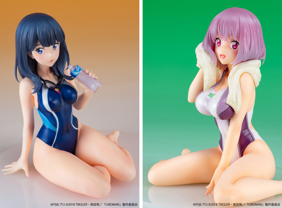 「SSSS.GRIDMAN『宝多六花』競泳水着ver. 1/7スケール【再販】 塗装済み完成品フィギュア」「SSSS.GRIDMAN『新条アカネ』競泳水着ver. 1/7スケール【再販】 塗装済み完成品フィギュア」（C）円谷プロ（C）2018 TRIGGER・雨宮哲／「GRIDMAN」製作委員会