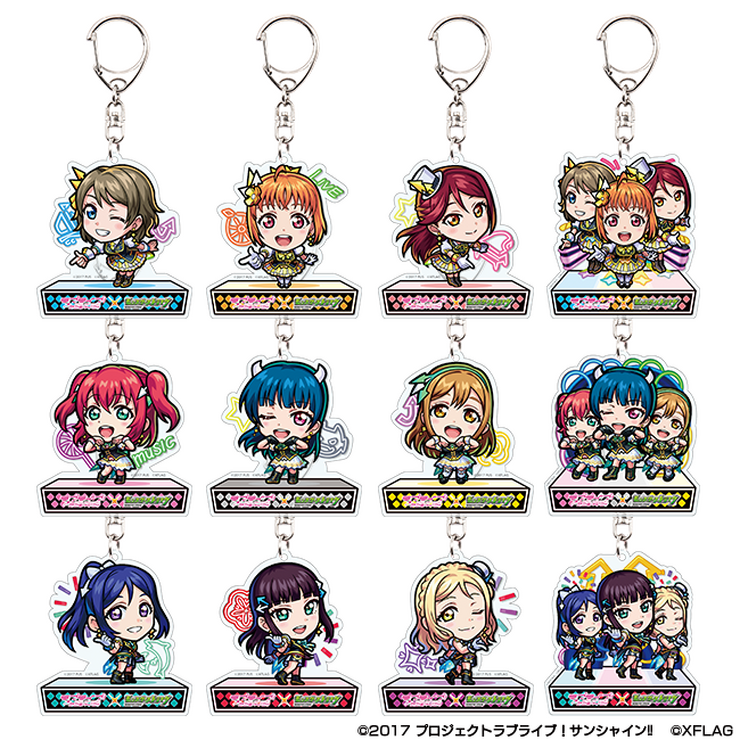 「ラブライブ！サンシャイン!!×モンスト」アクリルキーホルダーコレクションKU-RU-KU-RU Cruller!（C）2017 プロジェクトラブライブ！サンシャイン!!（C）XFLAG