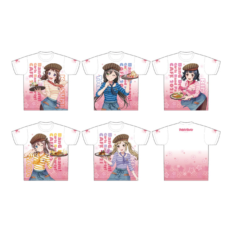 「バンドリ！ ガールズバンドパーティ！カフェ 2021」フルグラフィックTシャツ（C）BanG Dream! Project（C）Craft Egg Inc.（C）bushiroad All Rights Reserved.