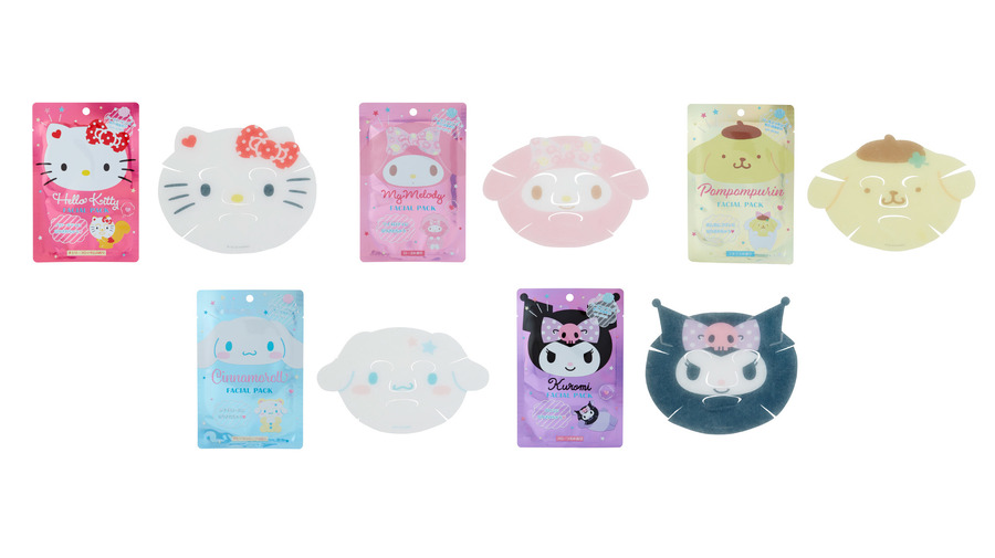 「フェイシャルパック（全5種）」各440円（税込）（C）’21 SANRIO 著作（株）サンリオ