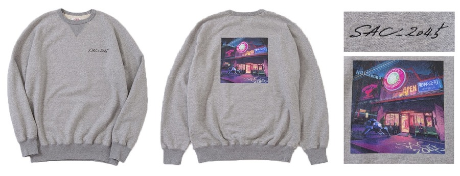 「SAC_2045×HRM STORE SWEAT SHIRTS」18,480円（C）Shirow Masamune, Production I.G/KODANSHA/GITS2045