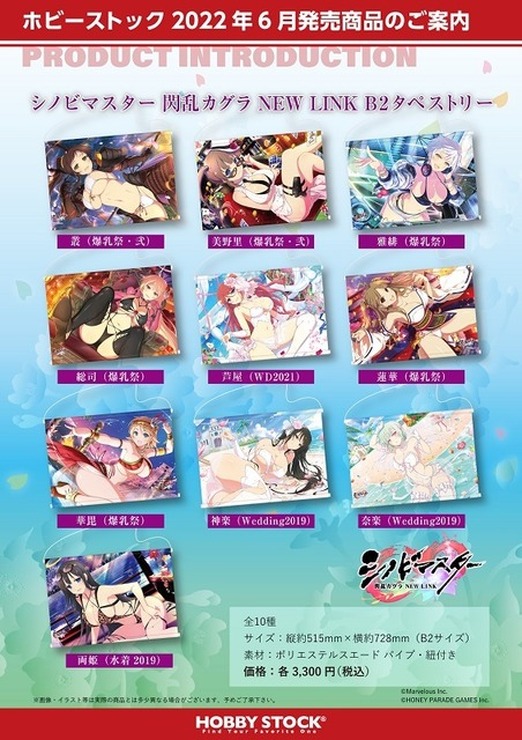 『シノビマスター 閃乱カグラ NEW LINK B2タペストリー』(C)Marvelous Inc.(C)HONEY PARADE GAMES Inc.