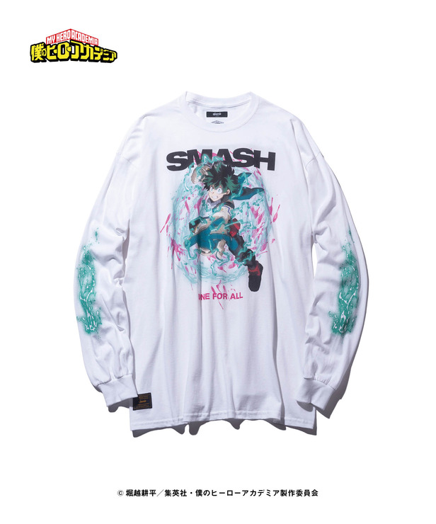 「glamb×僕のヒーローアカデミア」Izuku Midoriya Long Sleeves T （C）堀越耕平／集英社・僕のヒーローアカデミア製作委員会