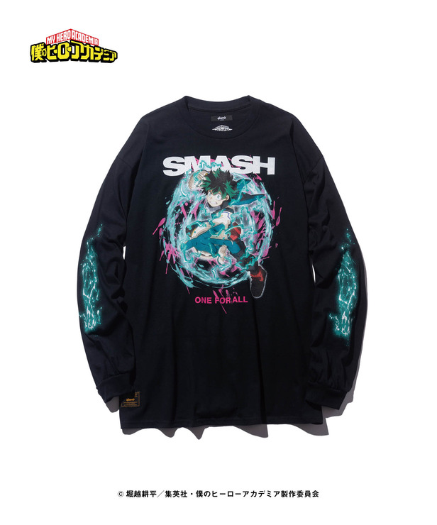 「glamb×僕のヒーローアカデミア」Izuku Midoriya Long Sleeves T （C）堀越耕平／集英社・僕のヒーローアカデミア製作委員会