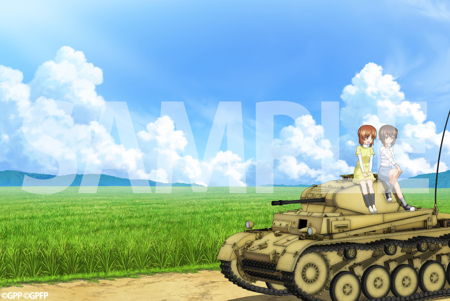 「月刊戦車道 増刊号＆特別号 『超合体号』」描き下ろし三方背ボックスイラス（C）GIRLS und PANZER Finale Projekt