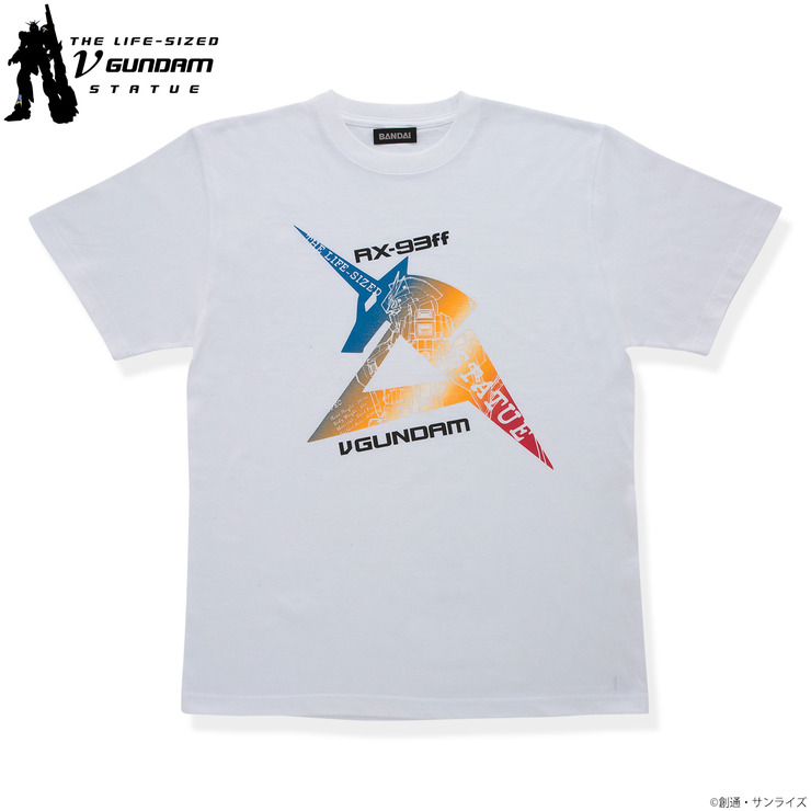 実物大νガンダム立像 フルカラーTシャツ（C）創通・サンライズ