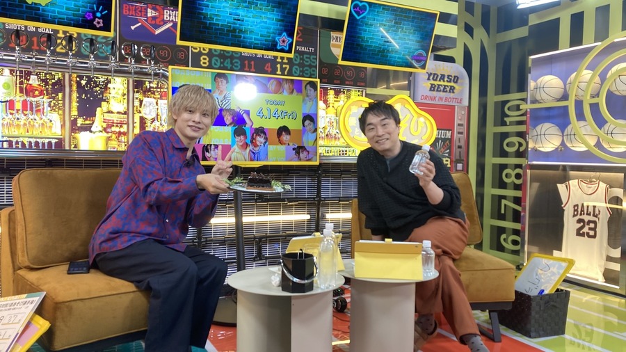 『声優と夜あそび 金【関智一×岡本信彦】#1』（C）AbemaTV,Inc.