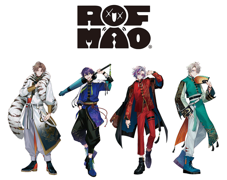 「ROF-MAO」四神モチーフ撮りおろしビジュアル（左から、加賀美ハヤト・剣持刀也・不破湊・甲斐田晴）(C)ANYCOLOR, Inc.