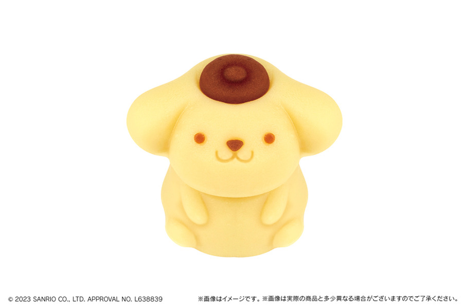 和生菓子の「食べマス　ポムポムプリン 2023」（C）2023 SANRIO CO., LTD. APPROVAL NO. L638839