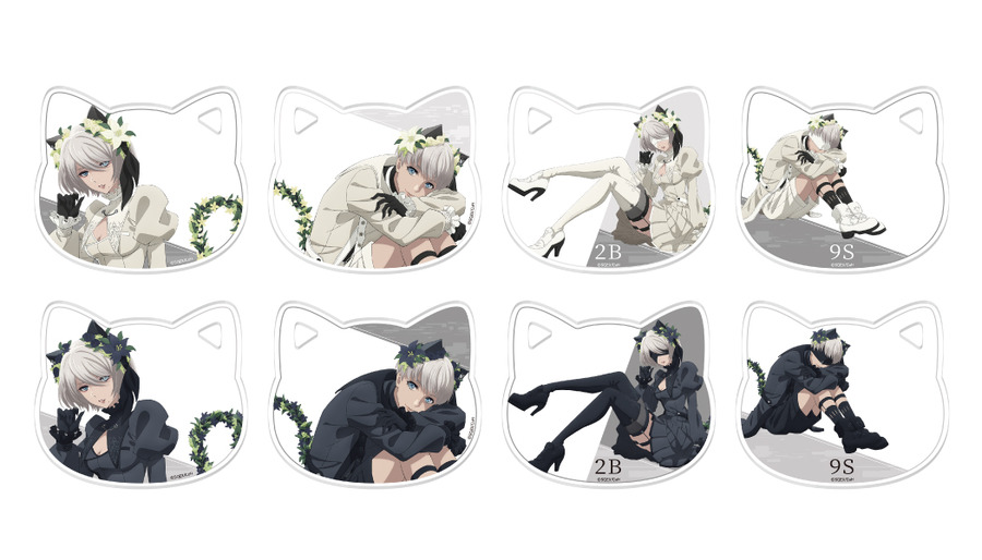 「NieR:Automata Ver1.1a in NAMJATOWN-クロトシロ-」アクリルコースター付きソフトドリンク(全8種)（C）SQUARE ENIX／人類会議