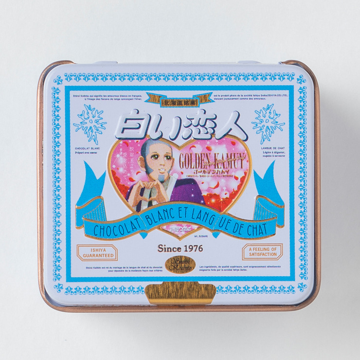 「白い恋人オリジナルマグネット缶『ゴールデンカムイ』コラボ缶シリーズデザイン」4,950円（税込）（C）野田サトル／集英社・ゴールデンカムイ製作委員会