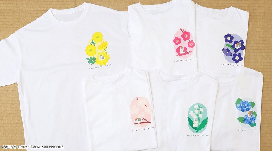 『夏目友人帳』arti-mate 「BIGシルエットTシャツ」（全6種）各4,950円（税込）（C）緑川ゆき・白泉社／「夏目友人帳」製作委員会