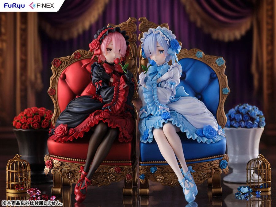 「『Re:ゼロから始める異世界生活』レム＆ラム Gothic ver. 1/7スケール 完成品フィギュア」参考価格各：37,180円（税込）（C）長月達平・株式会社KADOKAWA刊／Re:ゼロから始める異世界生活2製作委員会