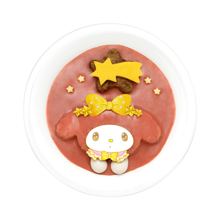 マイメロディの「Shooting Star☆ハンバーグピンクカレー」（C）2024 SANRIO CO., LTD. TOKYO, JAPAN 著作 株式会社サンリオ