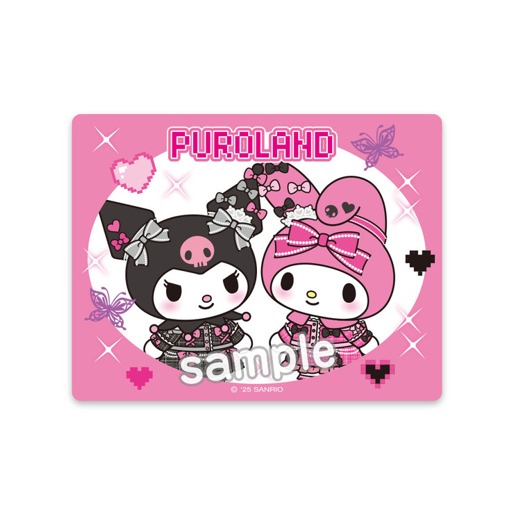 サンリオピューロランド「My Melody & Kuromi Anniversary Party」アニバーサリー期間限定グッズ「ステッカー」（C）2024 SANRIO CO., LTD. TOKYO, JAPAN