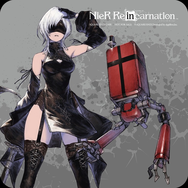 「NieR」シリーズコラボカフェ 特典コースター（C）SQUARE ENIX