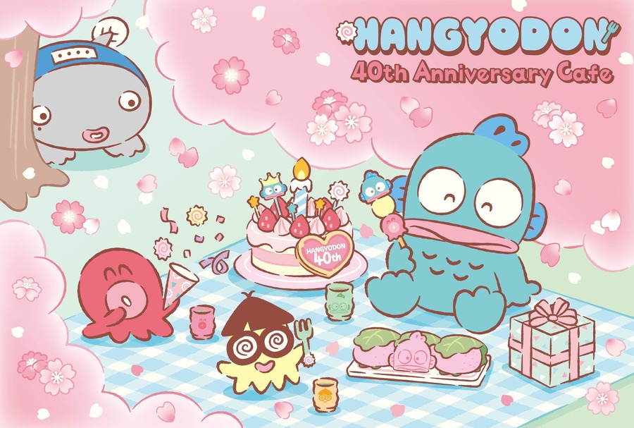 「HANGYODON CAFE ～40th Anniversary～」キービジュアル（C）2025 SANRIO CO., LTD. APPROVAL NO. L656171