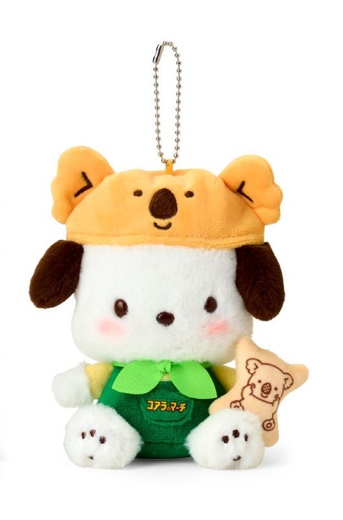 「サンリオキャラクターズ×コアラのマーチ」「コアラのマーチ＆マスコットホルダー」ポチャッコ（C）2025 SANRIO CO.,LTD.（C）L/KMP