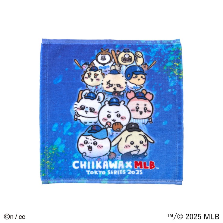 「ちいかわ×MLB TOKYO SERIES 2025 ハンドタオル」C）n/cc TM/（C）2025 MLB