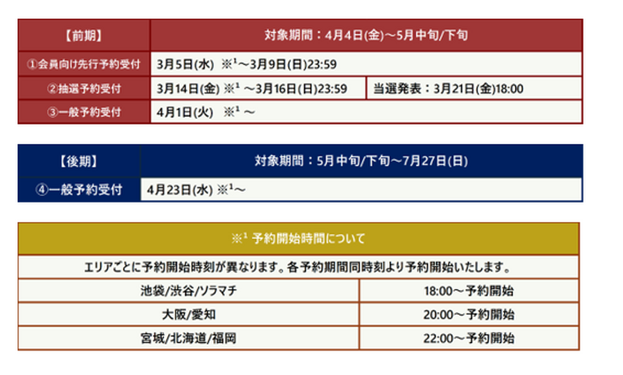 「名探偵コナンカフェ」予約スケジュール