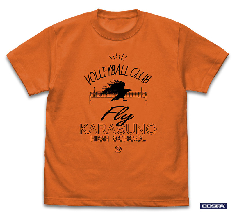 TVアニメ『ハイキュー!!』「烏野高校排球部 アイコンマークカレッジ Tシャツ CALIFORNIA ORANGE」（C）古舘春一／集英社・「ハイキュー!!」製作委員会