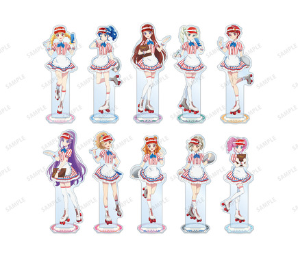 アイカツ　デザインマート　特典　缶バッジ　いちご　あおい　ひなき アイカツ！』より、いちごやあおいたちの描き下ろしイラストを使用した