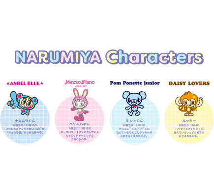 ✨レア✨❤️キャラクターノベルティベア❤️ 平成女児激エモ案件!!「ナルミヤキャラクターズ」がカラフルでポップな