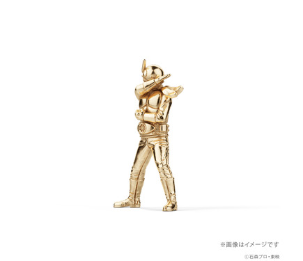 仮面ライダー」旧1号&旧2号がゴールドでミニフィギュア化！シルバー製