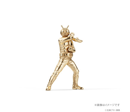 仮面ライダー」旧1号&旧2号がゴールドでミニフィギュア化！シルバー製