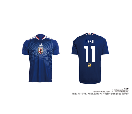 スーパー激レア　Nintendo サムライアカデミーユニフォーム ヒロアカ」×サッカー日本代表がコラボ！代表ユニフォームを着たデク