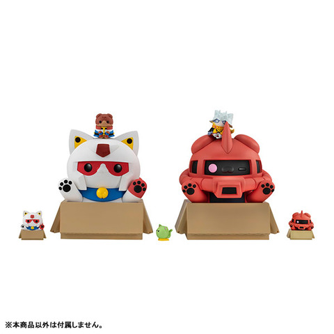 “ニャンダム、いきまーす！” 猫耳生やした「ガンダム」出撃♪ シャア専用ザクと揃えたいソフビ登場 画像