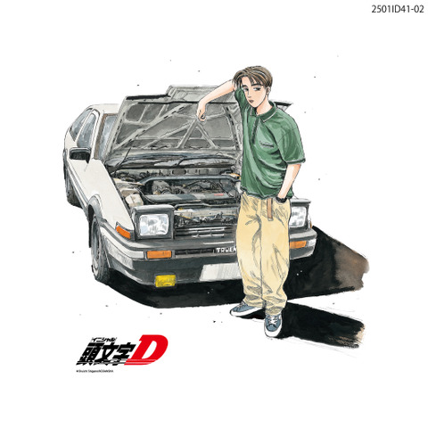 「頭文字D」“俺のハチロク…” 原作イラストをクールにデザイン♪ 拓海とAE86のTシャツ登場！ 画像